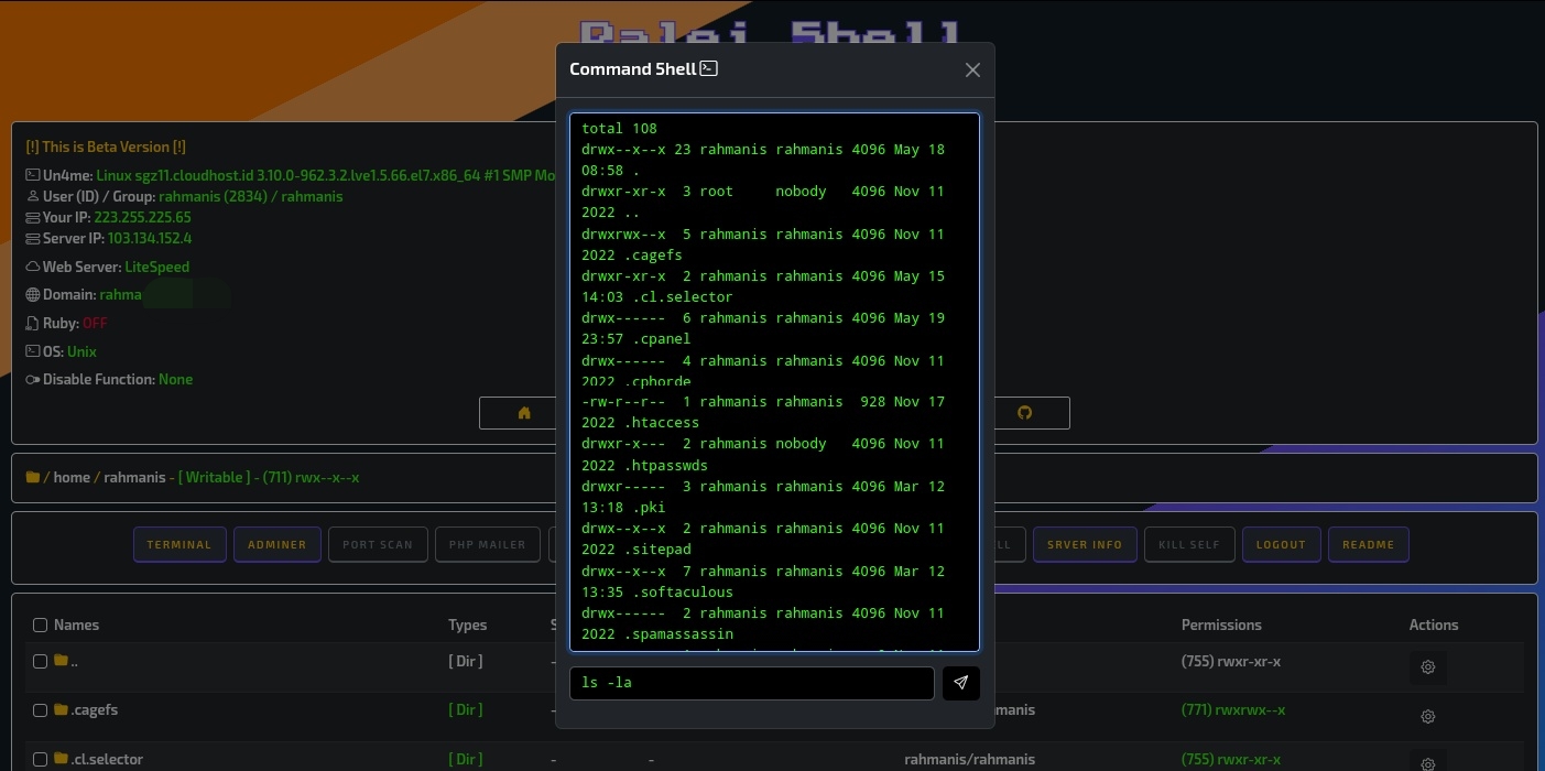 Ralei shell documentation