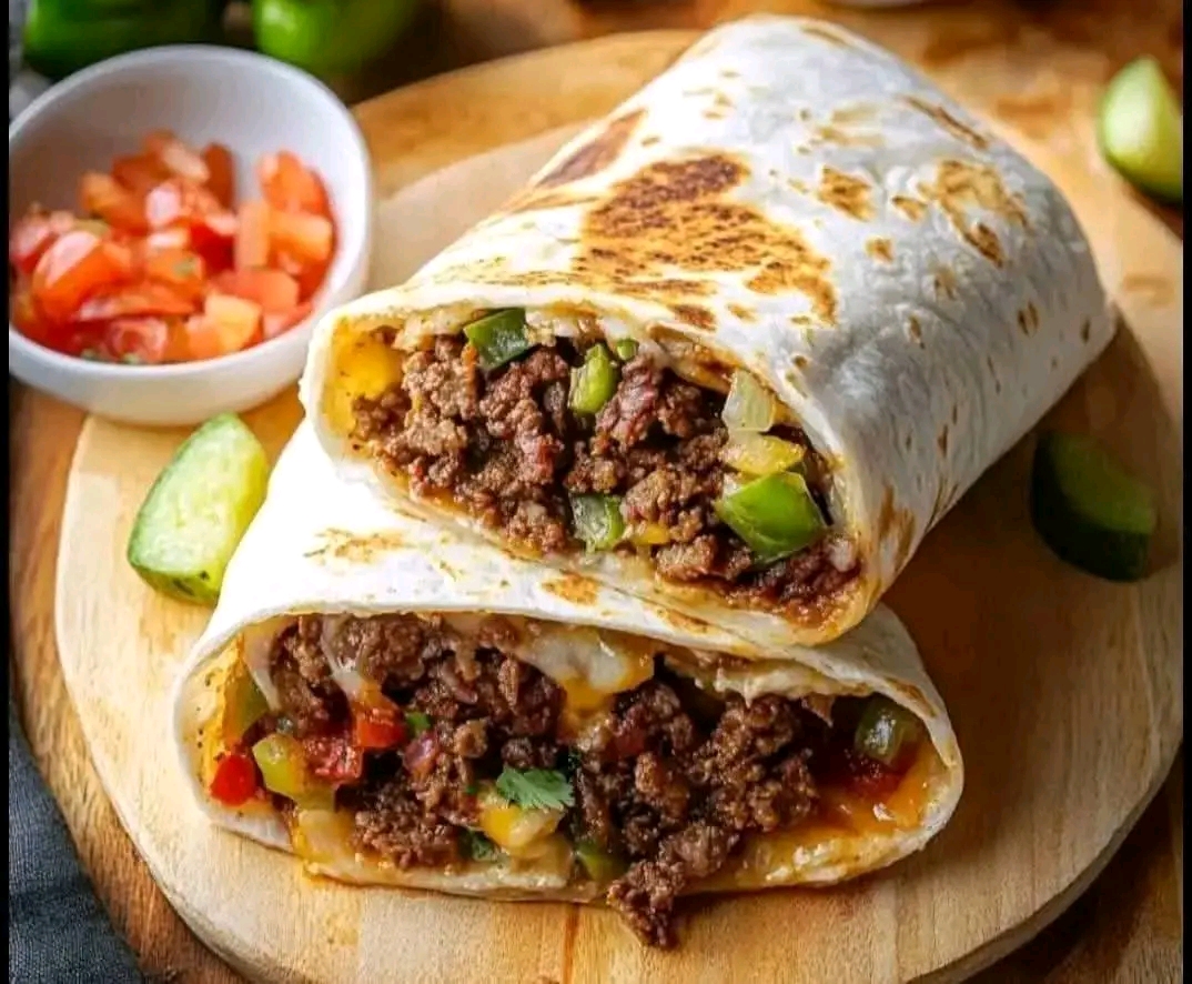 بوريتو لحم بقري مفروم