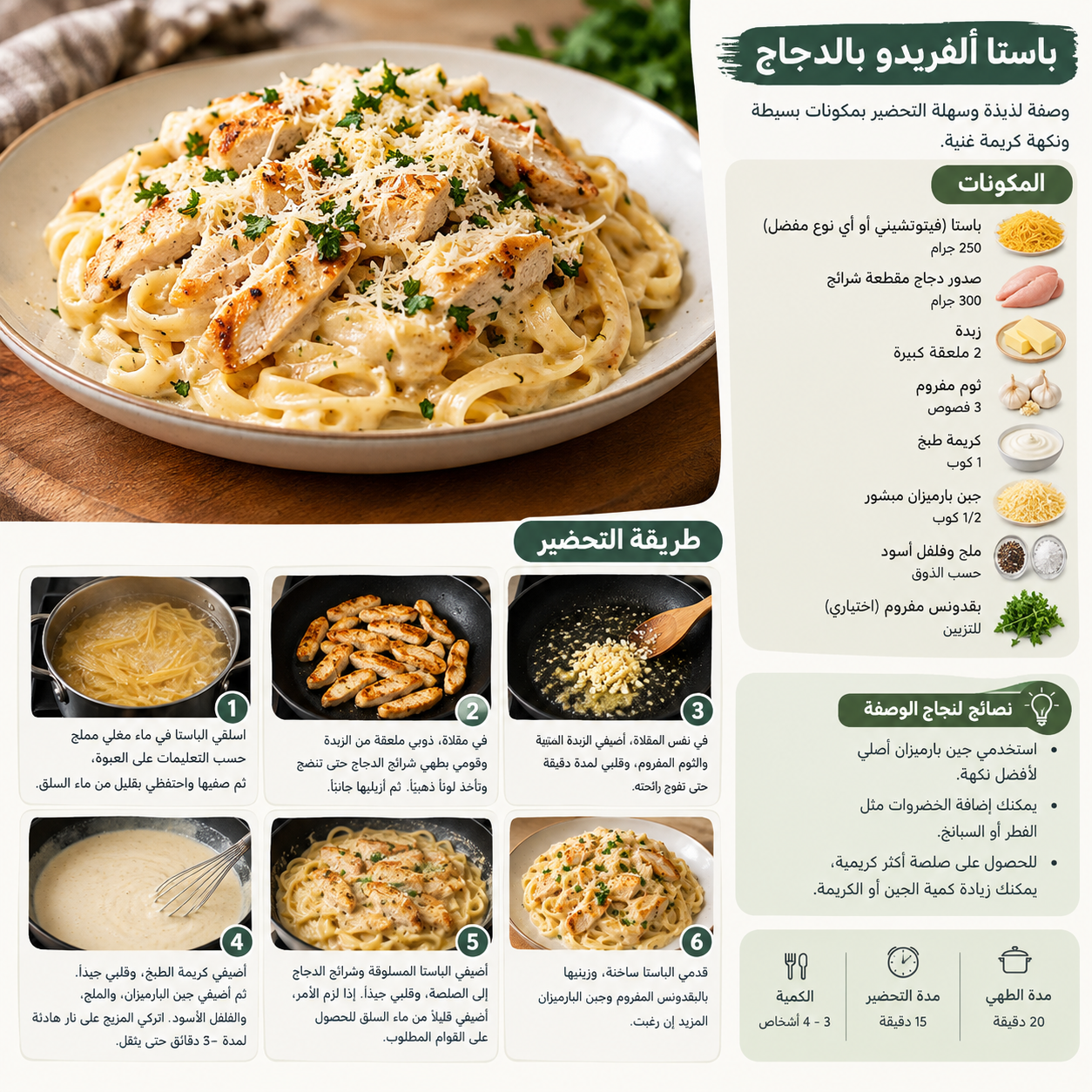 باستا ألفريدو بالدجاج